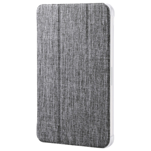 エレコム iPad mini(A17 Pro)用フラップケース 薄型軽量 ファブリック 背面クリア グレー TB-A25SWVCGY-イメージ1