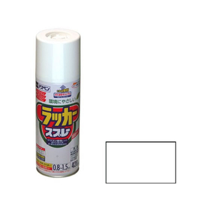アサヒペン アスペンラッカースプレー 420ml ツヤ消し白 FC265NS-イメージ1