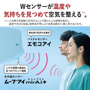 三菱 「標準工事+室外化粧カバー+取外し込み」 12畳向け 自動お掃除付き 冷暖房インバーターエアコン e angle select 霧ヶ峰 MSZ EME3シリーズ MSZ-EM3623E3-Wｾｯﾄ-イメージ5