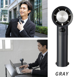 YUASA 充電式大風量ハンディファン グレー YPM-600HE(H)-イメージ15