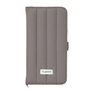 NATURAL　design iPhone17用 手帳型ケース FLUFFY グレー IP25-61-FFY02-イメージ1