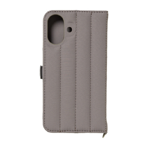 NATURAL　design iPhone17用 手帳型ケース FLUFFY グレー IP25-61-FFY02-イメージ2