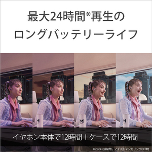 SONY ワイヤレスノイズキャンセリングゲーミングヘッドセット INZONE Buds ブラック WFG700NB-イメージ7