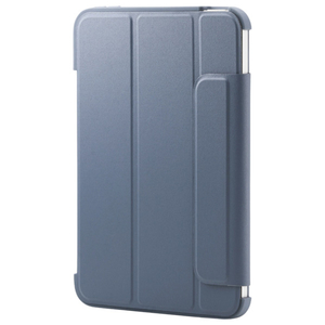 エレコム iPad mini(A17 Pro)用フラップケース 薄型軽量 カラーエッジ 背面クリア ブルーグレー TB-A25SWVFCBG-イメージ1