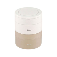 ＬＩＶ ＰＬＵＳ 保温弁当箱 2段 丸型 大容量 700mL ホワイト FCF863M-NQ-211