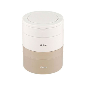 ＬＩＶ ＰＬＵＳ 保温弁当箱 2段 丸型 大容量 700mL ホワイト FCF863M-NQ-211-イメージ1
