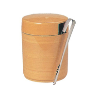 江部松商事 EBM/丸 ガリ入れ トング付 白木 ユリヤメラミン 6-1124-10.13 FC951LV-7608500