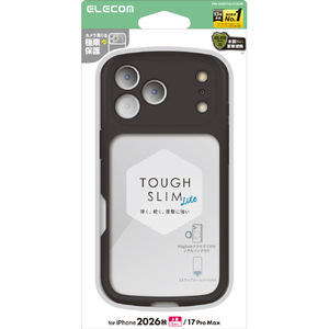 エレコム iPhone18 Pro Max用TOUGH SLIM LITE ハイブリッドケース フレームカラー 極限 ブラック PM-A26DTSLFCKBK-イメージ1