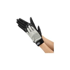 トラスコ中山 TRUSCO　PU薄手手袋エンボス加工　グレー　L TPUM-G-L-イメージ1