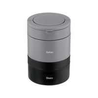 ＬＩＶ ＰＬＵＳ 保温弁当箱 2段 丸型 大容量 850mL ブラック FCF864M-NQ-212