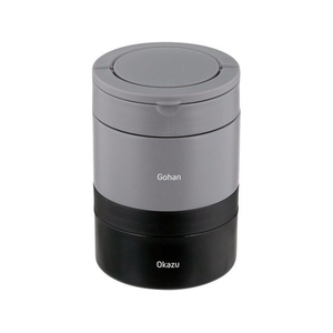 ＬＩＶ ＰＬＵＳ 保温弁当箱 2段 丸型 大容量 850mL ブラック FCF864M-NQ-212-イメージ1