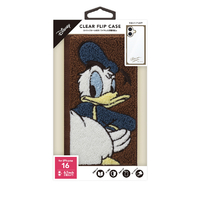 PGA iPhone 16用クリアフリップケース ドナルドダック PG-D24ACF03DND
