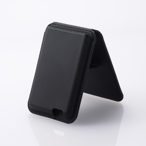 エレコム MagSafe対応iPhone用カードウォレットスタンド MAGKEEP ブラック AMS-MAGWSBK-イメージ2