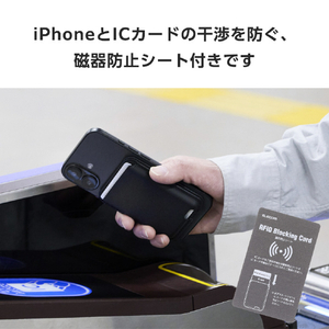 エレコム MagSafe対応iPhone用カードウォレットスタンド MAGKEEP ブラック AMS-MAGWSBK-イメージ7