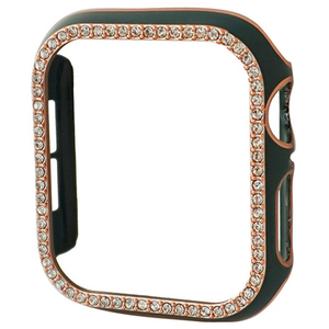 GAACAL Apple Watch Series 1-3 [42mm]用スワロフスキーフレーム グリーン×ローズゴールド W00065GR3-イメージ1
