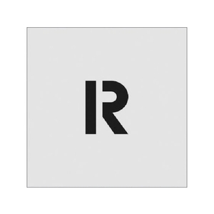アイマーク ステンシル R 文字サイズ50×40mm FC410JC-8186070-イメージ1