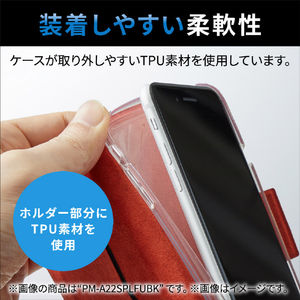 エレコム iPhone SE(第3世代)/SE(第2世代)/8/7用レザーケース 手帳型 UltraSlim 薄型 磁石付き クリアケース ブラック PM-A22SPLFUBK-イメージ5
