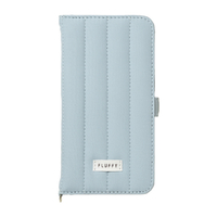 NATURAL　design iPhone17用 手帳型ケース FLUFFY ペールブルー IP25-61-FFY03
