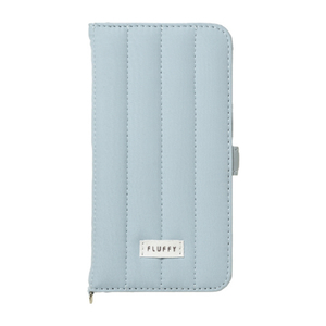 NATURAL　design iPhone17用 手帳型ケース FLUFFY ペールブルー IP25-61-FFY03-イメージ1