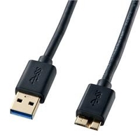 サンワサプライ USB3．0対応マイクロケーブル（USBIF認証タイプ・1．8m） ブラック KU30-AMC18BK
