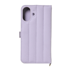 NATURAL　design iPhone17用 手帳型ケース FLUFFY ライラック IP25-61-FFY04-イメージ2
