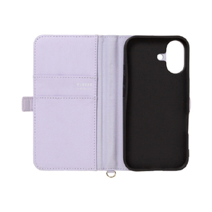 NATURAL　design iPhone17用 手帳型ケース FLUFFY ライラック IP25-61-FFY04-イメージ3