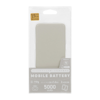 オウルテック 軽量モバイルバッテリー(5000mAh) ミストグレー OWL-LPB5012-MGY