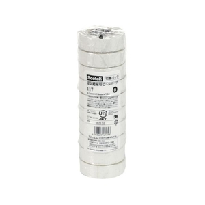 3M ビニールテープ 117 白 19mmX10m 10巻入り FC944UE-3427072-イメージ1