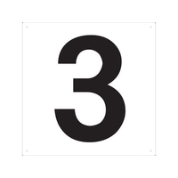 トラスコ中山 表示板 数字 420×420 数字「3」 穴4ヵ所420420数字｢3｣ 白4 FC727GP-4843037