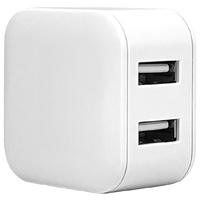 ラスタバナナ USB2ポート AC充電器 ホワイト RAC2A2A03WH