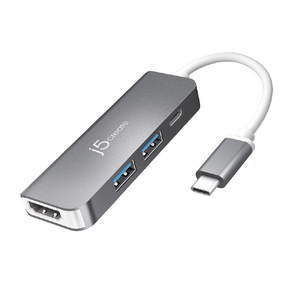 j5 create USB-C to HDMI&PD 5in1マルチアダプター シルバー JCD371-イメージ1