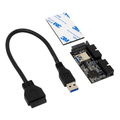 アイネックス USB3．0ヘッダー 2分配ハブ HUB-09