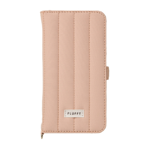 NATURAL　design iPhone17用 手帳型ケース FLUFFY コーラル IP25-61-FFY05-イメージ1