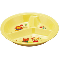アヅミ産業 メラミン子供食器 みんなともだち。 3ッ切ランチ皿 YMA-1 イエロー FC952LB-1026640