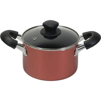 パール金属 ふっ素加工IHガラス蓋深型両手鍋 16cm FC525NW-HB-6968