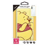 PGA iPhone 16用クリアフリップケース くまのプーさん PG-D24ACF05POO