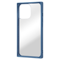 レイアウト iPhone 13 Pro用耐衝撃ハイブリッドケース Pufful スクエア ネイビー RT-P32SQ1/CNM