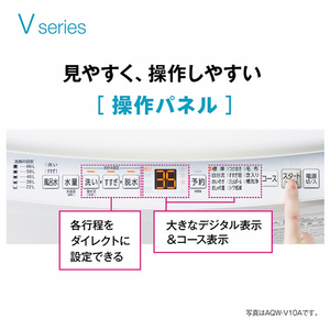 AQUA 7．0kgインバーター全自動洗濯機 e angle select ホワイト AQW-V7E5(W)-イメージ10