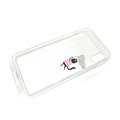 Dparks iPhone XS/X用ソフトクリアケース 虫取りネコ ピンク DS10384I8