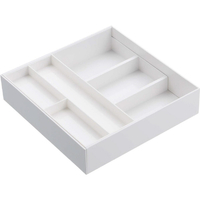 山崎実業 伸縮&スライド カトラリートレー プレート ホワイト ｼﾝｼﾕｸｽﾗｲﾄﾞﾄﾚ-ﾌﾟﾚ-ﾄﾎﾜｲﾄ