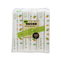 大和物産 紙完封植林材元禄箸 楊枝無100膳 FC025NT-20034