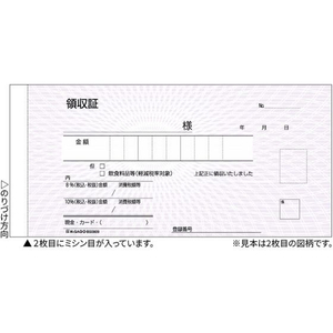 ヒサゴ 領収証 小切手サイズ 2P FCF031S-BS0809-イメージ1
