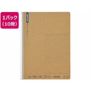 マルマン スパイラルノート ベーシック B5 メモリ入り6.5mm罫 40枚 10冊 F042847-N236-イメージ1