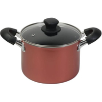 パール金属 ふっ素加工IHガラス蓋深型両手鍋 18cm FC526NW-HB-6969