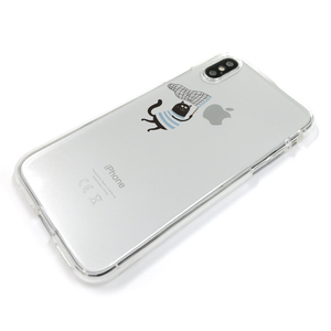 Dparks iPhone XS/X用ソフトクリアケース 虫取りネコ ミント DS10385I8-イメージ4