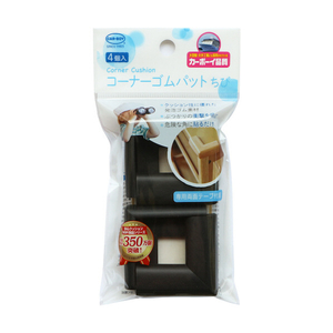 カーボーイ コーナーゴムパット　ちび４Ｐ　ブラック BS-14-イメージ3