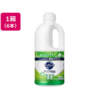 KAO キュキュット クリア除菌 緑茶の香り つめかえ用1250mL 6個 FC802SS