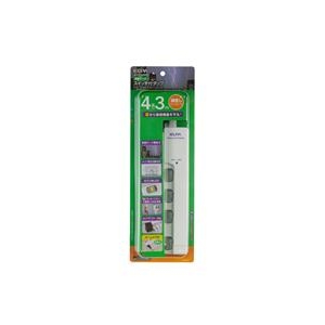 ELPA LEDランプスイッチツキタップヨコ WLS-LY4300RS-イメージ1