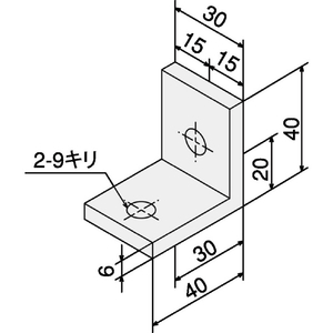 トラスコ ＴＳＦ４０用アングルブラケット　Ｌ　４０ TSFJA05-イメージ2