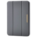 エレコム iPad mini(A17 Pro)用フラップケース 薄型軽量 CHIC STYLE スリープ対応 チャコールグレー TB-A25SWVJM3GY
